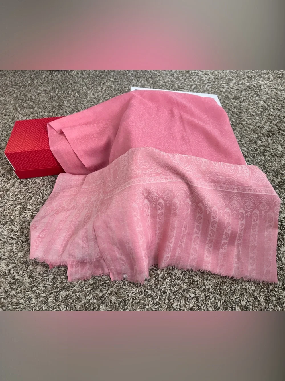 Elegant pink pashmina - extra sized to use as a shawl, top, cover, or scarf